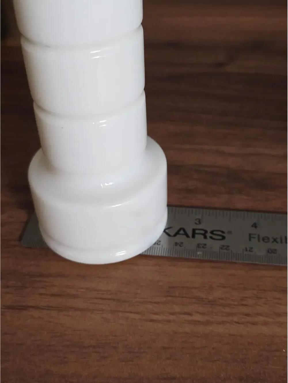 Vintage White Milk Glass Bamboo Vase
